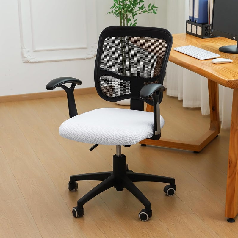 FORCHEER Waterproof Office Chair Seat Cover 20x20 1 Piece Strechable Jacquard Mesh Office Chair Seat Slipcover for Desk Chair Washable Replacement - Image 5